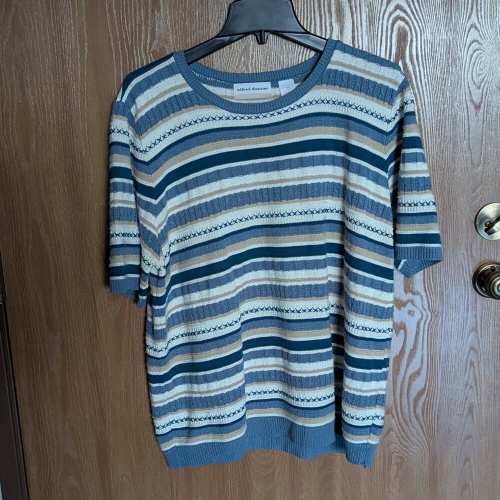 Alfred Dunner Striped Knit Shirt, 1X
